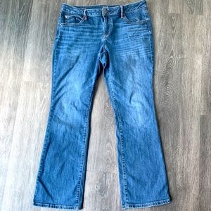 Ana women’s mid rise boot cut jeans. Size 14